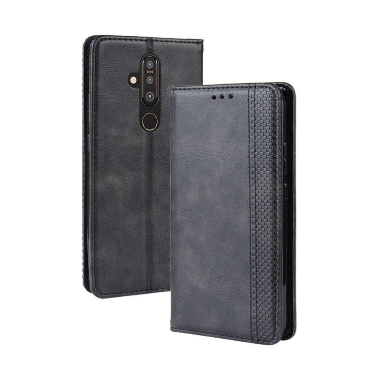 Magnetic Buckle Retro Crazy Horse Texture Horizontal Flip Leather Case compatible with NOKIA X71(8.1Plus)