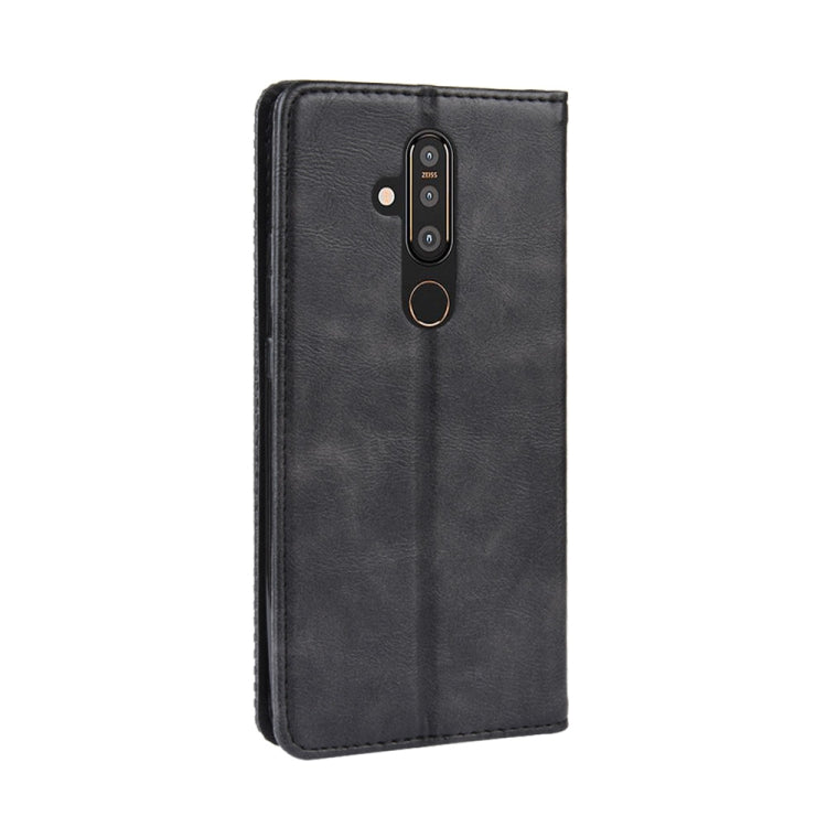 Magnetic Buckle Retro Crazy Horse Texture Horizontal Flip Leather Case compatible with NOKIA X71(8.1Plus)
