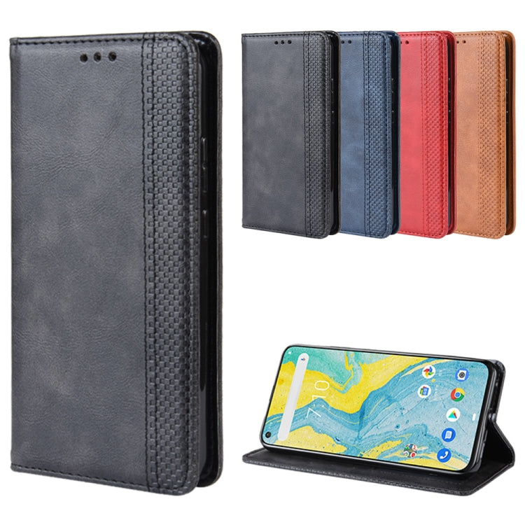 Magnetic Buckle Retro Crazy Horse Texture Horizontal Flip Leather Case compatible with NOKIA X71(8.1Plus)