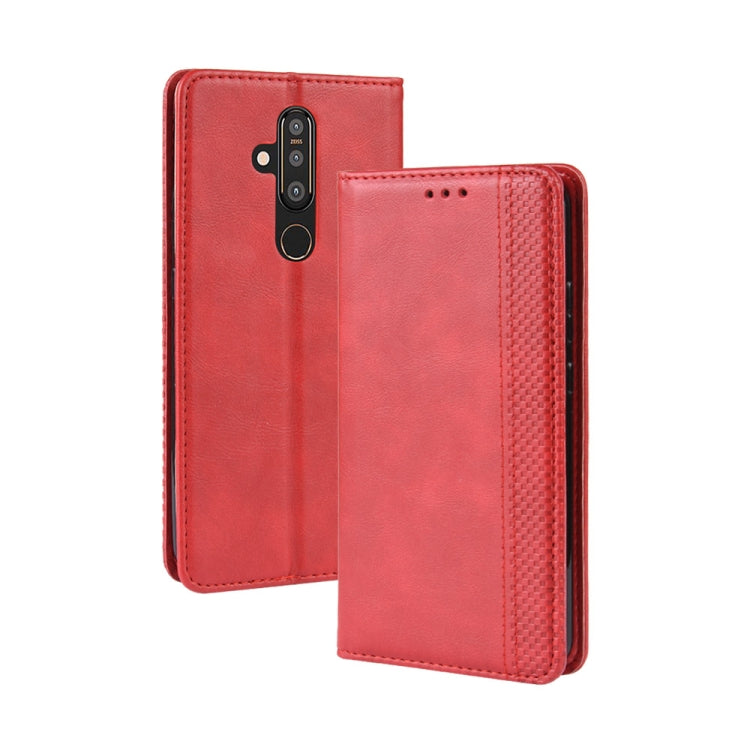 Magnetic Buckle Retro Crazy Horse Texture Horizontal Flip Leather Case compatible with NOKIA X71(8.1Plus)