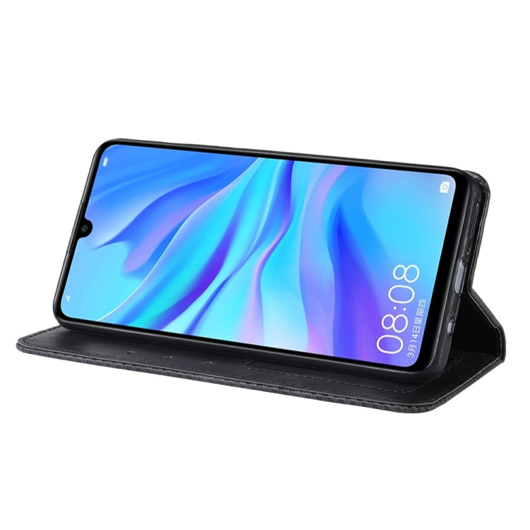 Magnetic Buckle Retro Crazy Horse Texture Horizontal Flip Leather Case compatible with Huawei Enjoy 9s (P Smart+ 2019)