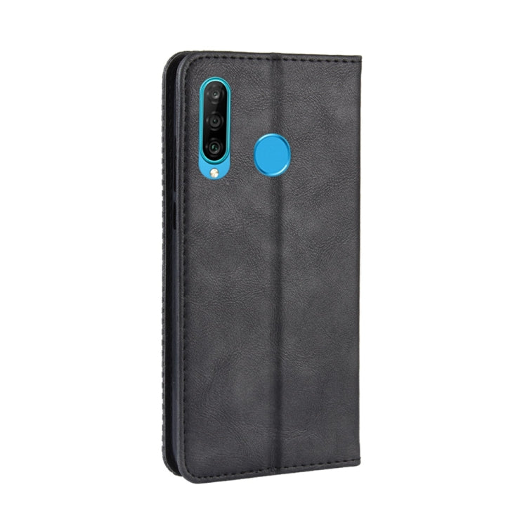 Magnetic Buckle Retro Crazy Horse Texture Horizontal Flip Leather Case compatible with Huawei Enjoy 9s (P Smart+ 2019)