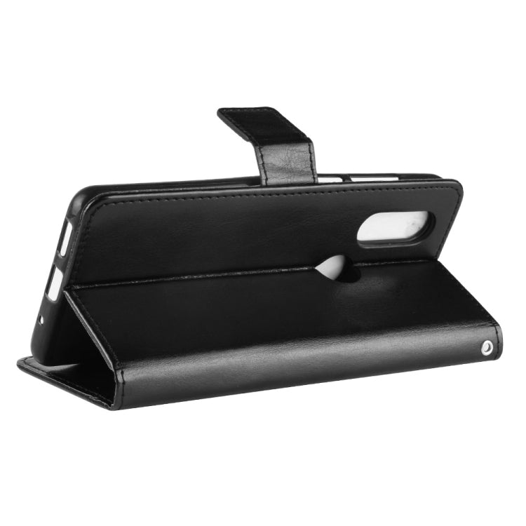 Retro Crazy Horse Texture Horizontal Flip Leather Case for Motorola One Vision , with Holder & Card Slots & Photo Frame