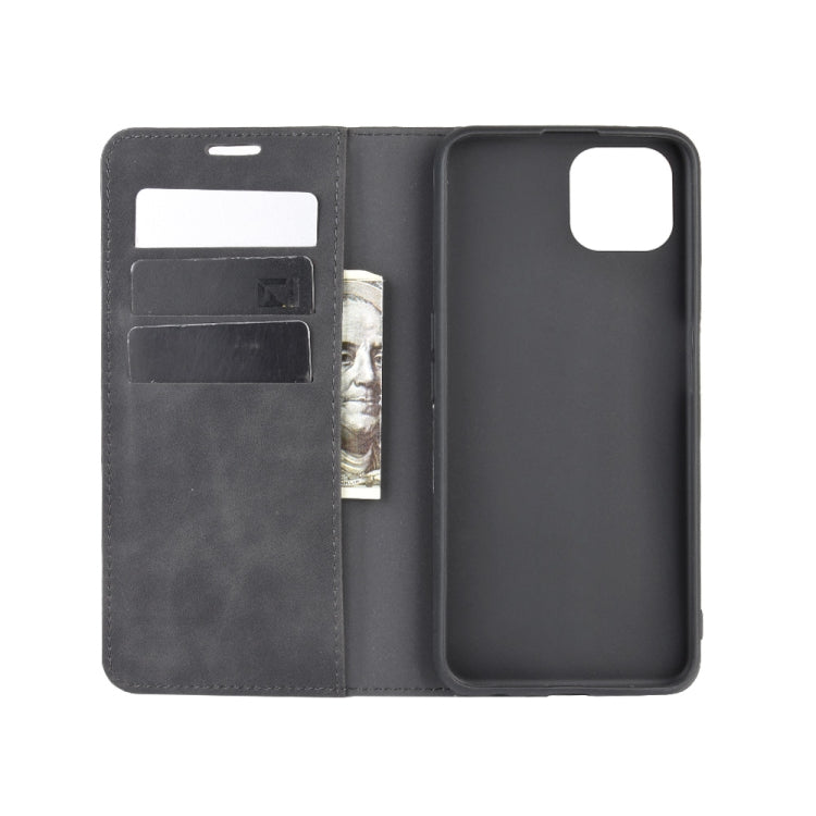 For Oppo A92s Retro-skin Business Magnetic Suction Leather Case with Holder & Card Slots & Wallet