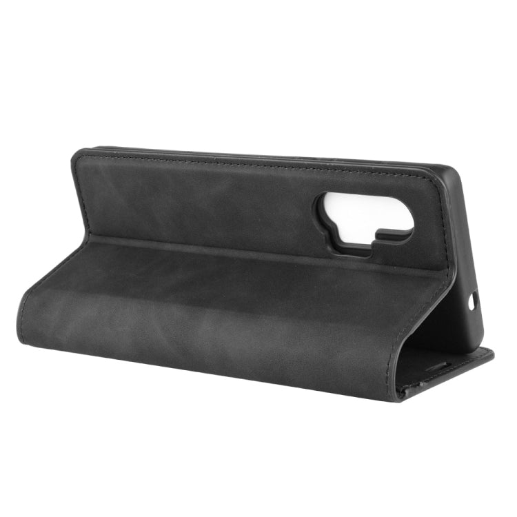 For Motorola Edge+ Retro-skin Business Magnetic Suction Leather Case with Holder & Card Slots & Wallet
