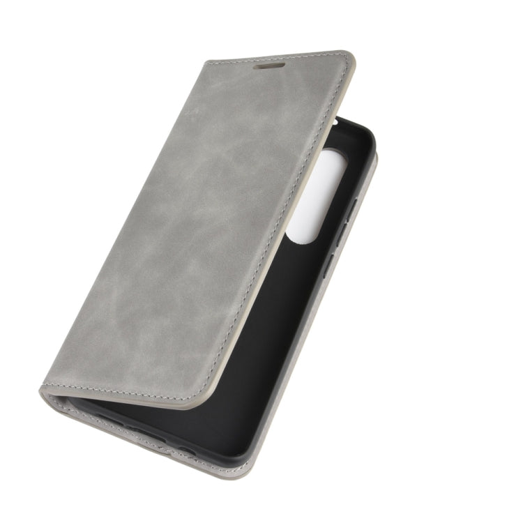 For Xiaomi Mi Note 10 Lite Retro-skin Business Magnetic Suction Leather Case with Holder & Card Slots & Wallet
