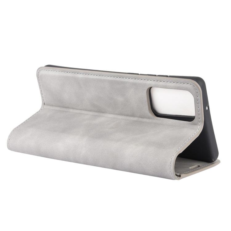 For Samsung Galaxy Note20 Retro-skin Business Magnetic Suction Leather Case with Holder & Card Slots & Wallet