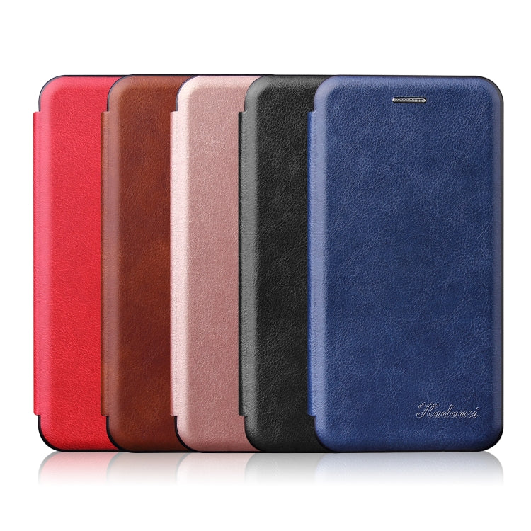 Compatible with OnePlus 6T / OnePlus 7 Integrated Electricity Pressing Retro Texture Magnetic TPU+PU Leather Case with Card Slot & Holder