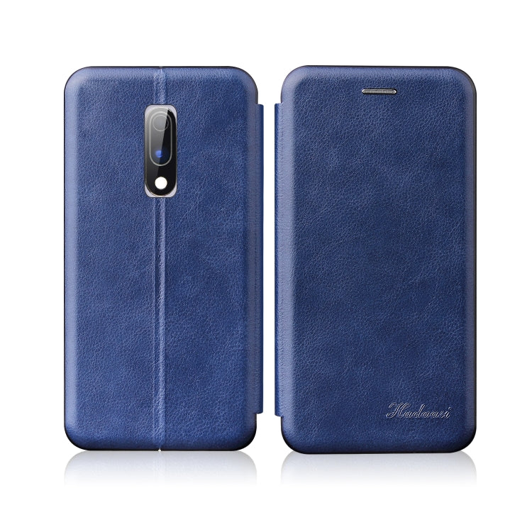 Compatible with OnePlus 6T / OnePlus 7 Integrated Electricity Pressing Retro Texture Magnetic TPU+PU Leather Case with Card Slot & Holder