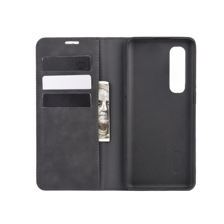 For OPPO Find X2 Pro Retro-skin Business Magnetic Suction Leather Case with Holder & Card Slots & Wallet