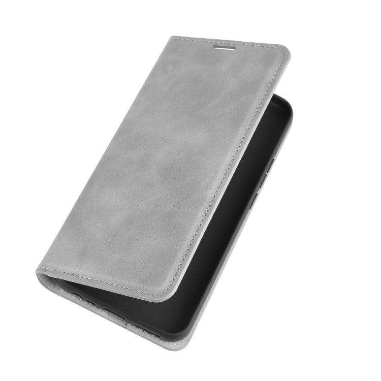 For Xiaomi Redmi 9 Retro-skin Business Magnetic Suction Leather Case with Holder & Card Slots & Wallet