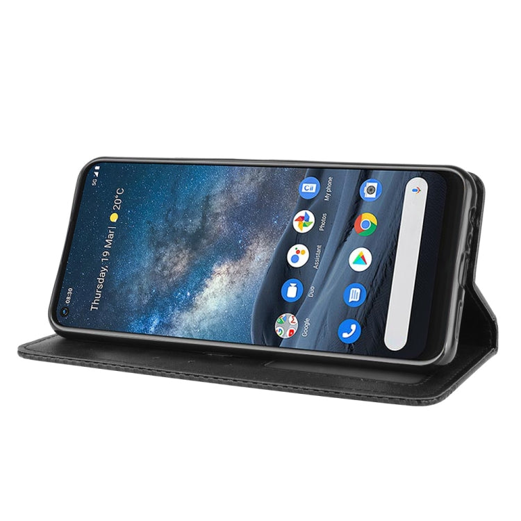 For Nokia 8.3 5G Magnetic Buckle Retro Crazy Horse Texture Horizontal Flip Leather Case  , with Holder & Card Slots & Photo Frame