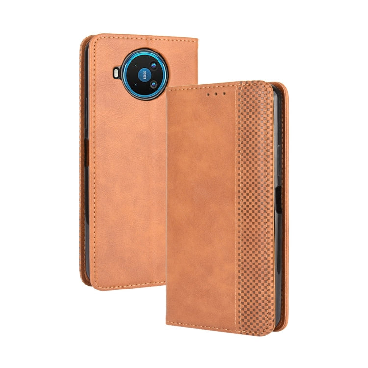 For Nokia 8.3 5G Magnetic Buckle Retro Crazy Horse Texture Horizontal Flip Leather Case  , with Holder & Card Slots & Photo Frame
