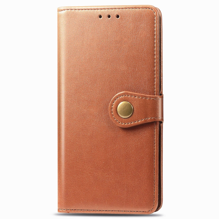 Retro Solid Color Leather Buckle Phone Case
