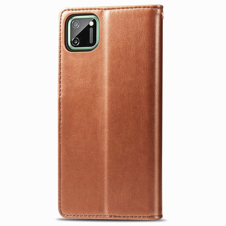 Retro Solid Color Leather Buckle Phone Case