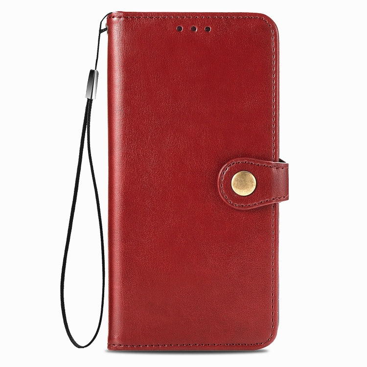 Retro Solid Color Leather Buckle Phone Case