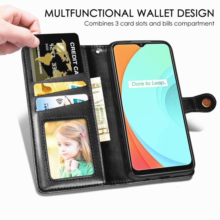 Retro Solid Color Leather Buckle Phone Case