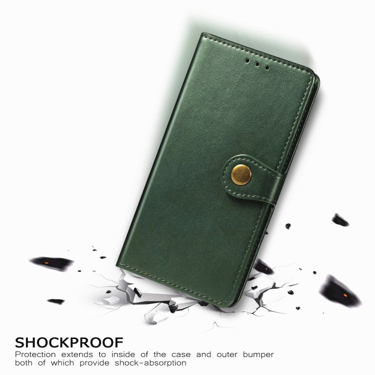 Retro Solid Color Leather Buckle Phone Case