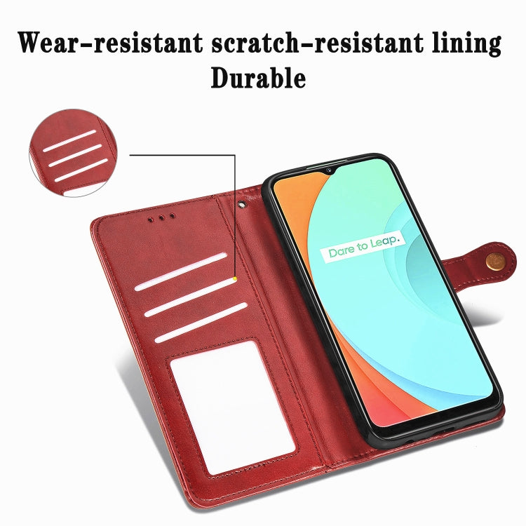 Retro Solid Color Leather Buckle Phone Case