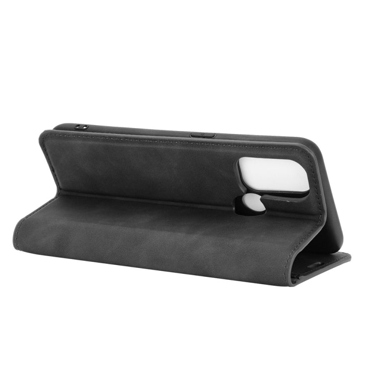 For OPPO A53 2020/OPPO A32 2020 Retro-skin Business Magnetic Suction Leather Case with Holder & Card Slots & Wallet