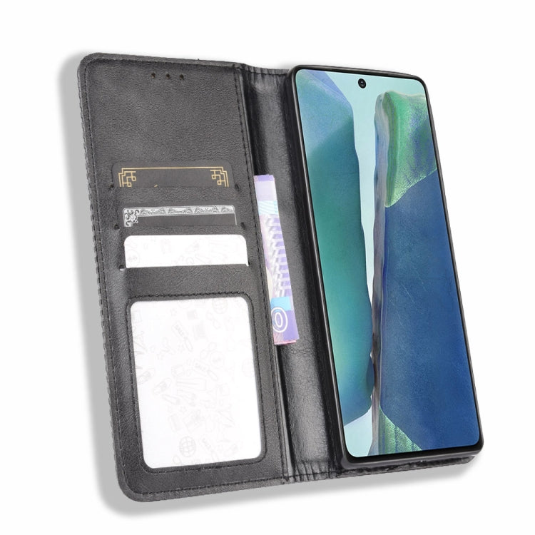 For Samsung Galaxy S20 FE 4G / 5G Magnetic Buckle Retro Crazy Horse Texture Horizontal Flip Leather Case  , with Holder & Card Slots & Photo Frame