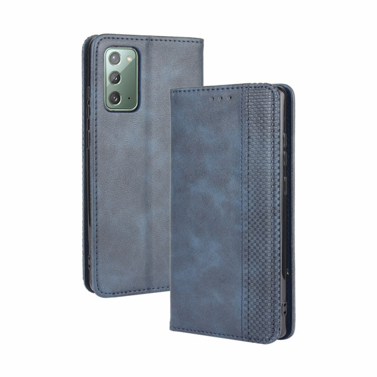 For Samsung Galaxy S20 FE 4G / 5G Magnetic Buckle Retro Crazy Horse Texture Horizontal Flip Leather Case  , with Holder & Card Slots & Photo Frame