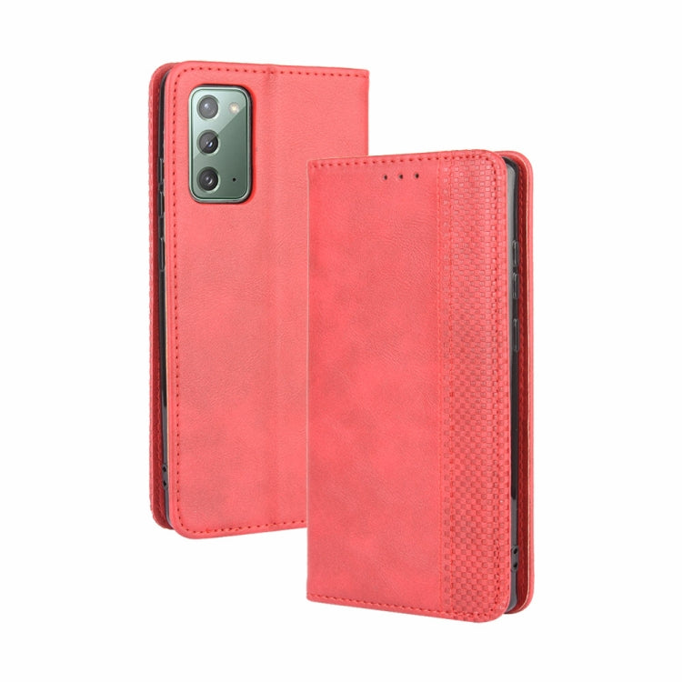 For Samsung Galaxy S20 FE 4G / 5G Magnetic Buckle Retro Crazy Horse Texture Horizontal Flip Leather Case  , with Holder & Card Slots & Photo Frame