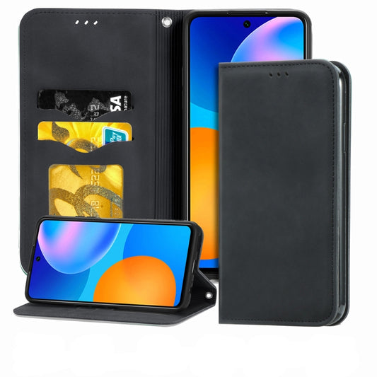 Retro Skin Feel Business Magnetic Horizontal Flip Leather Case