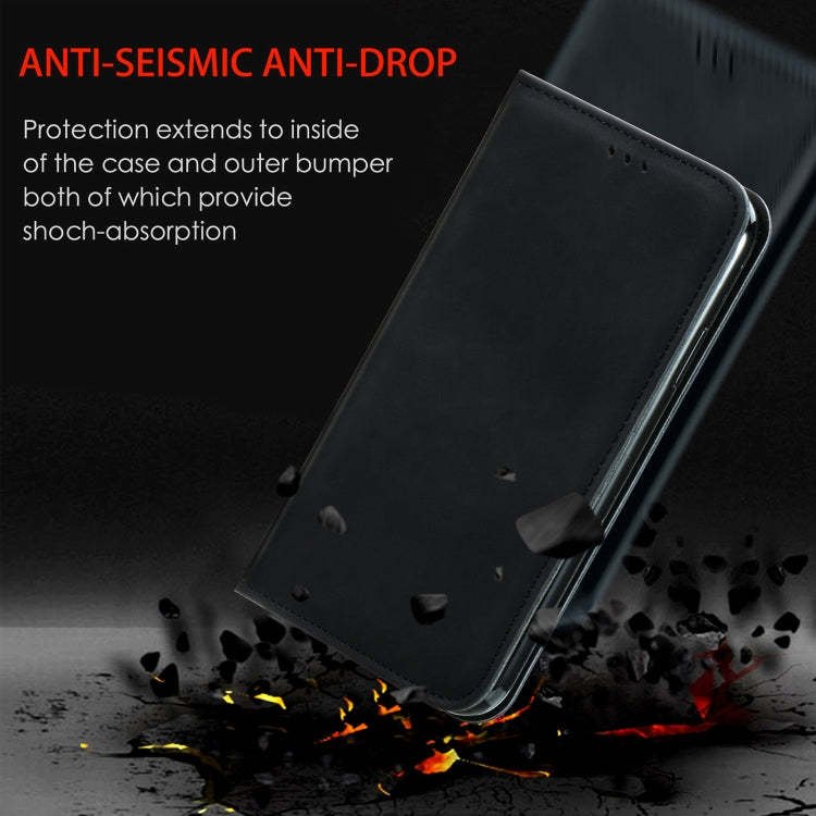 Retro Skin Feel Business Magnetic Horizontal Flip Leather Case