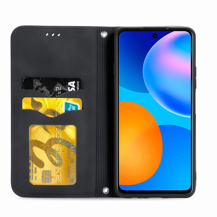 Retro Skin Feel Business Magnetic Horizontal Flip Leather Case