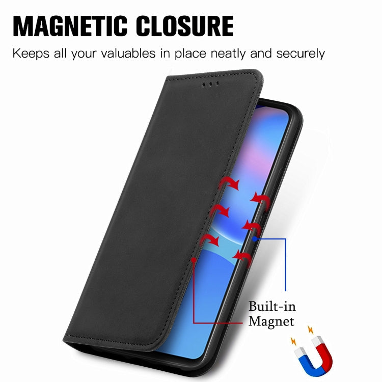 Retro Skin Feel Business Magnetic Horizontal Flip Leather Case