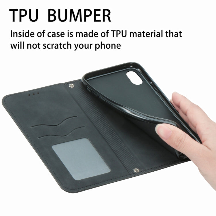 Retro Skin Feel Business Magnetic Horizontal Flip Leather Case