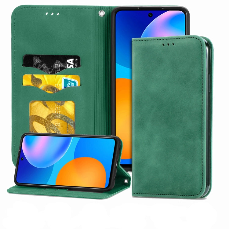 Retro Skin Feel Business Magnetic Horizontal Flip Leather Case
