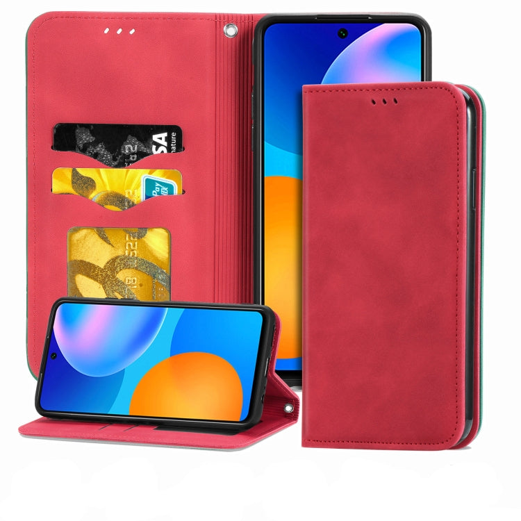 Retro Skin Feel Business Magnetic Horizontal Flip Leather Case