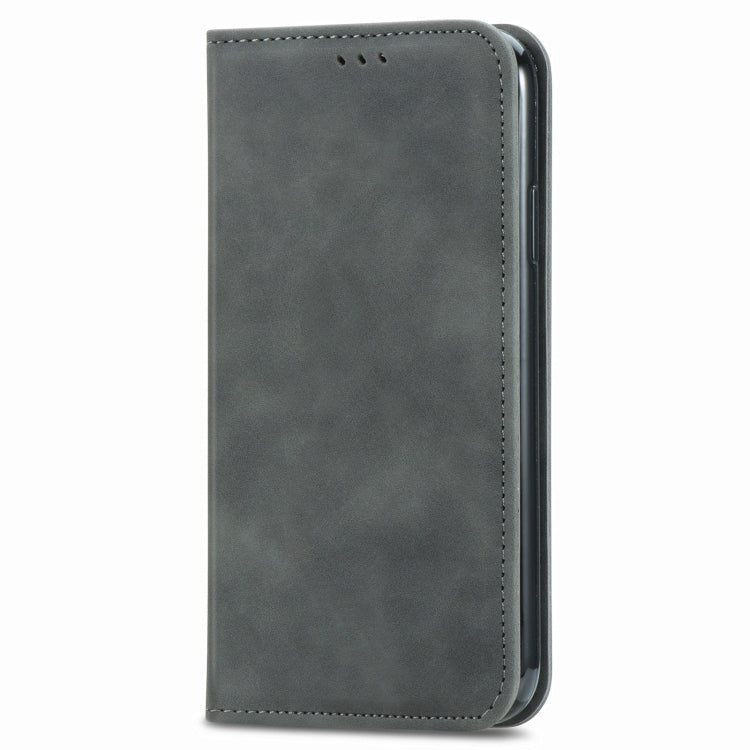 Retro Skin Feel Business Magnetic Horizontal Flip Leather Case