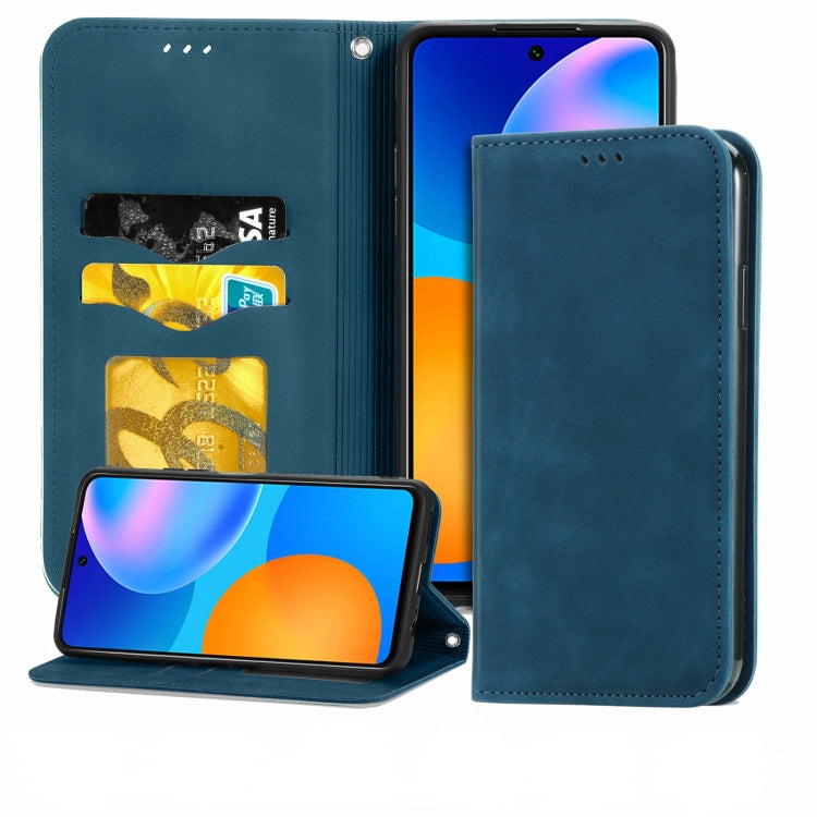 Retro Skin Feel Business Magnetic Horizontal Flip Leather Case