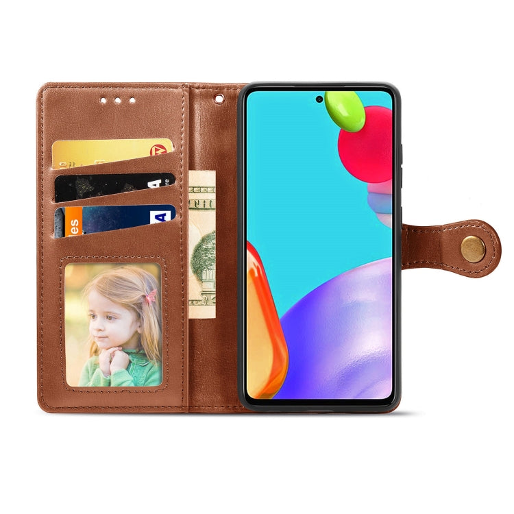 Retro Solid Color Leather Buckle Phone Case with Lanyard & Photo Frame & Card Slot & Wallet & Stand Function
