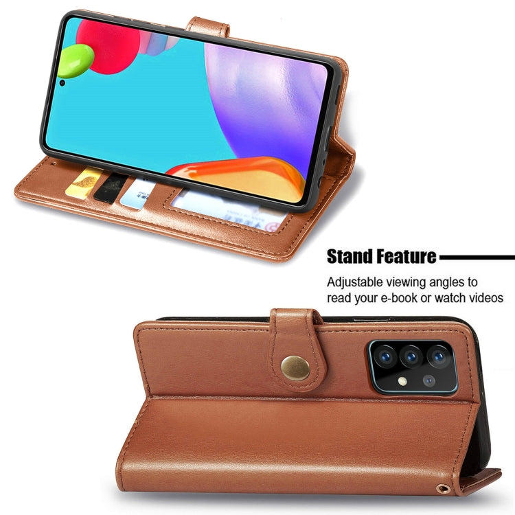 Retro Solid Color Leather Buckle Phone Case with Lanyard & Photo Frame & Card Slot & Wallet & Stand Function