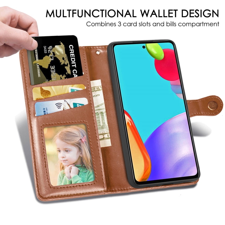Retro Solid Color Leather Buckle Phone Case with Lanyard & Photo Frame & Card Slot & Wallet & Stand Function
