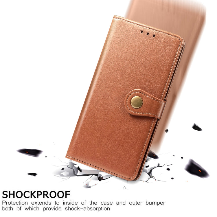 Retro Solid Color Leather Buckle Phone Case with Lanyard & Photo Frame & Card Slot & Wallet & Stand Function