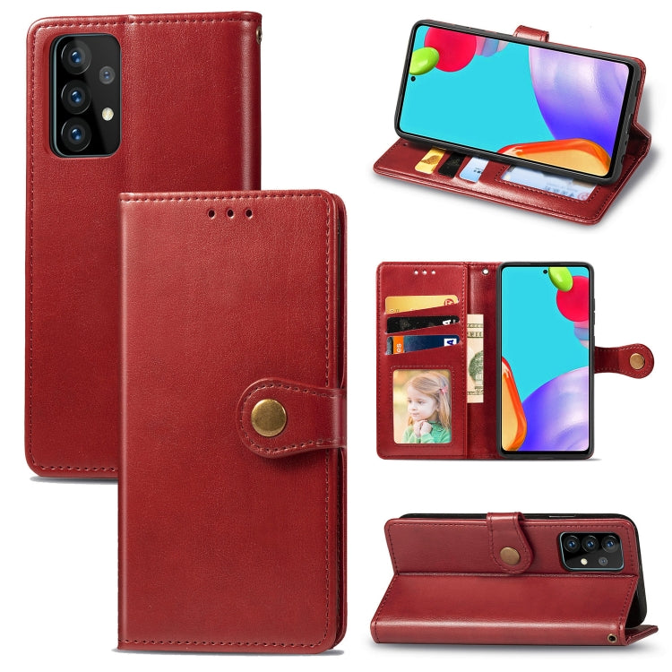 Retro Solid Color Leather Buckle Phone Case with Lanyard & Photo Frame & Card Slot & Wallet & Stand Function