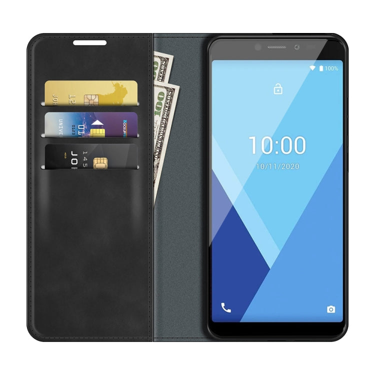 Compatible with Wiko Y51 Retro-skin Business Magnetic Suction Leather Case with Holder & Card Slots & Wallet, Compatible with Wiko Y51