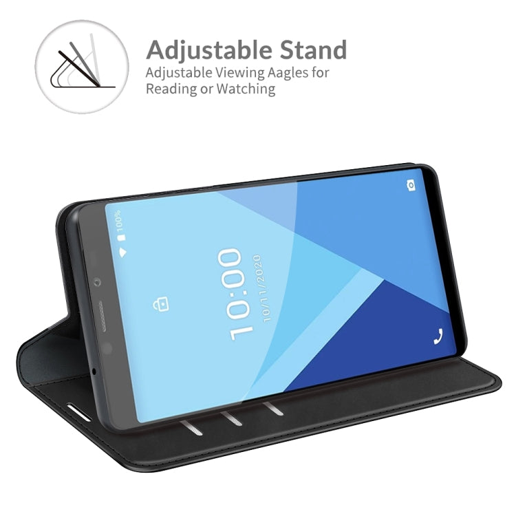 Compatible with Wiko Y51 Retro-skin Business Magnetic Suction Leather Case with Holder & Card Slots & Wallet, Compatible with Wiko Y51