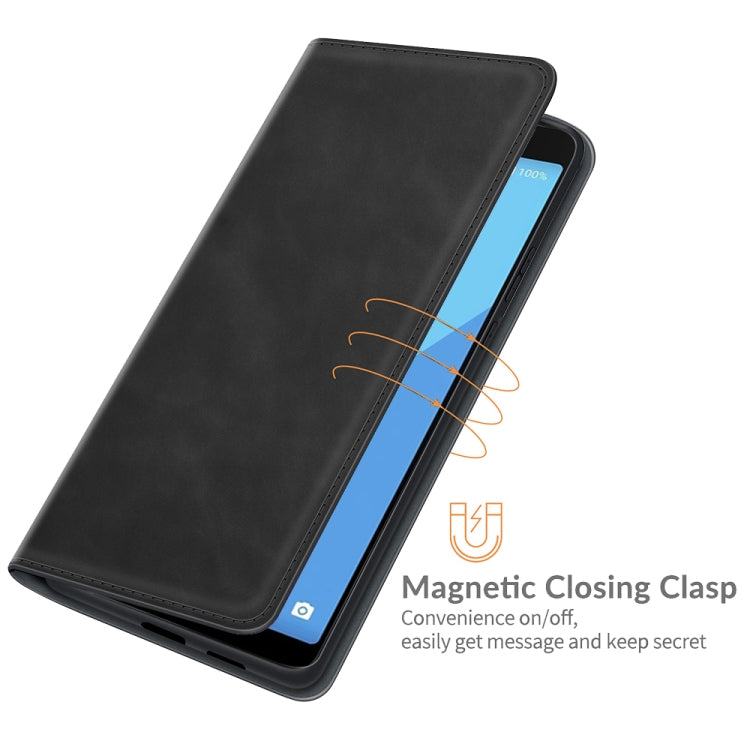 Compatible with Wiko Y51 Retro-skin Business Magnetic Suction Leather Case with Holder & Card Slots & Wallet, Compatible with Wiko Y51