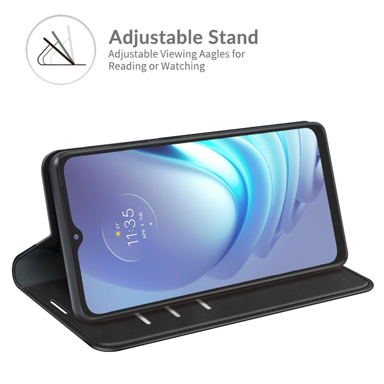For Motorola Moto G50 Retro-skin Business Magnetic Suction Leather Case with Holder & Card Slots & Wallet