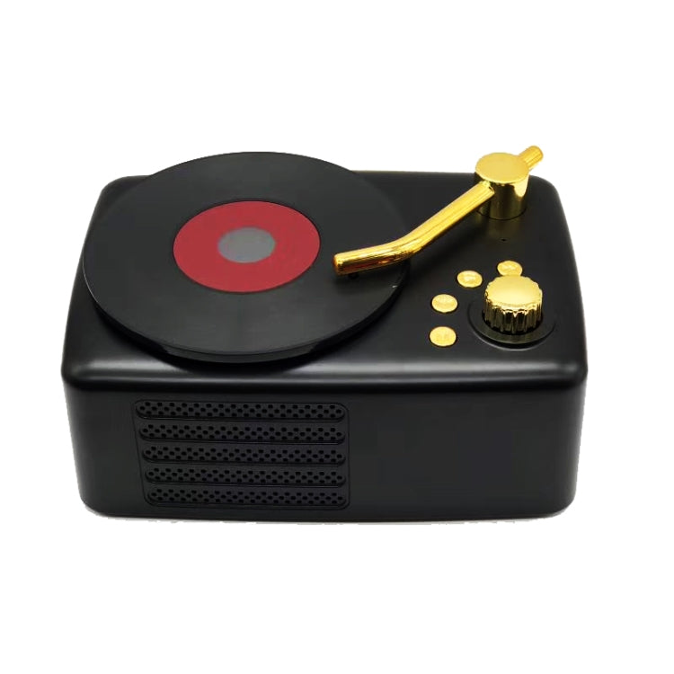 Retro style,built-in high-sensitivity FM receiving antenna,long-term voyage, T12 (Black)