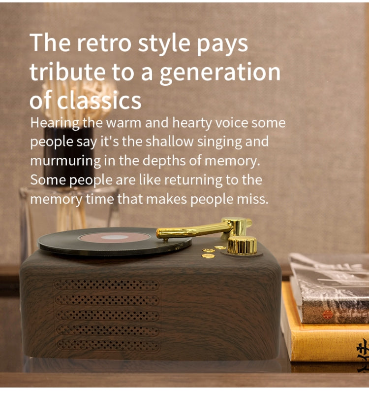Retro style,built-in high-sensitivity FM receiving antenna,long-term voyage, T12 (Black)