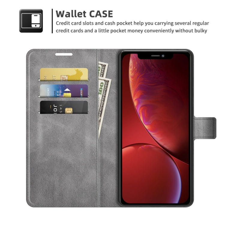 Retro Calf Pattern Buckle Horizontal Flip Leather Case with Holder & Card Slots & Wallet