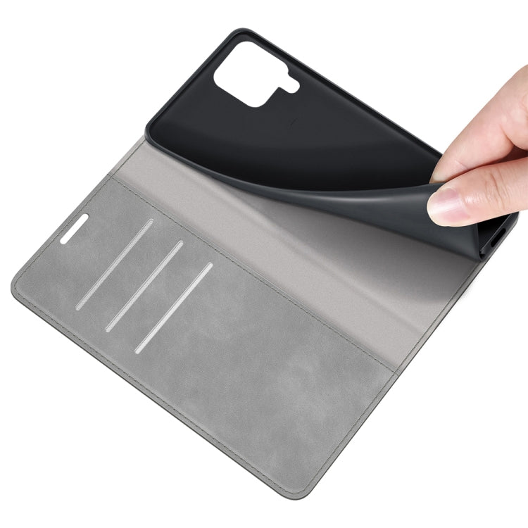 For Samsung Galaxy M32 Retro-skin Business Magnetic Suction Leather Case with Holder & Card Slots & Wallet