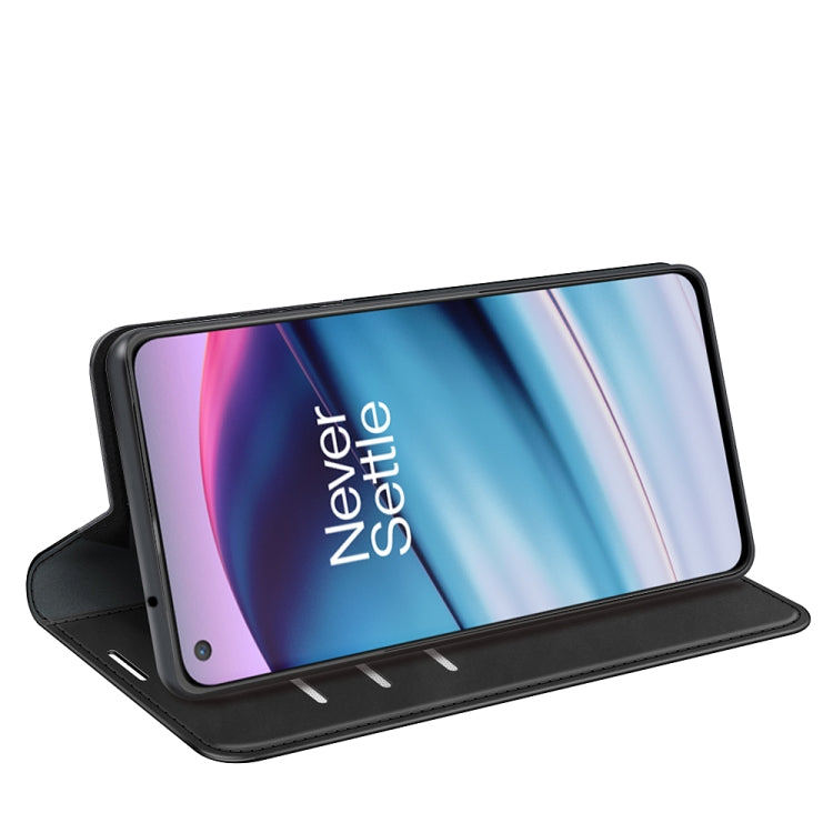 For OnePlus Nord CE 5G Retro-skin Business Magnetic Suction Leather Case with Holder & Card Slots & Wallet